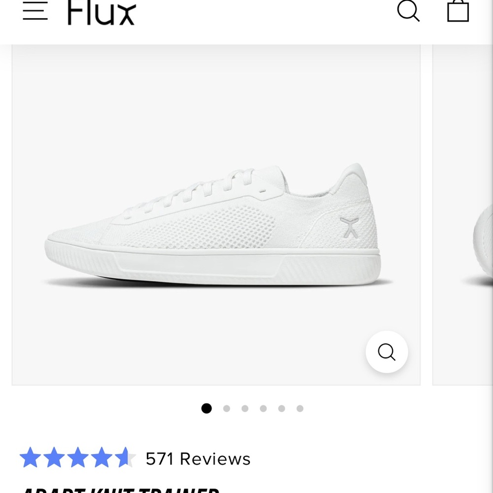 Flux Adapt Knit White Sneakers - Picture 2 of 9